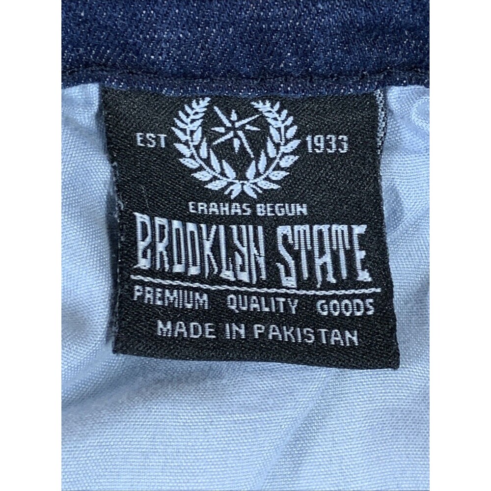 Brooklyn State Denim Jeans Men's Size 34 Blue Distressed Destroyed - Picture 16 of 16